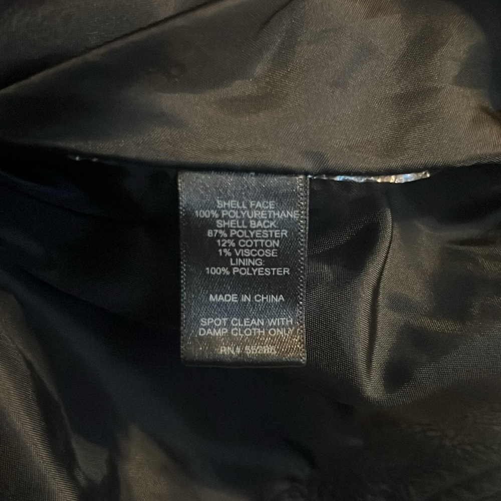 Black “vegan” Leather Express Moto-Jacket - Picture 4 of 8